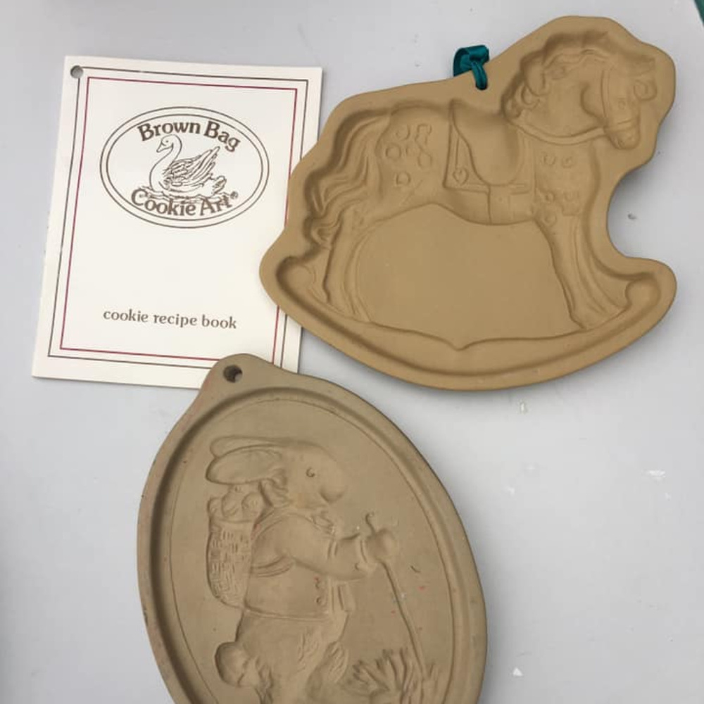 2 Brown Bag Cookie Molds